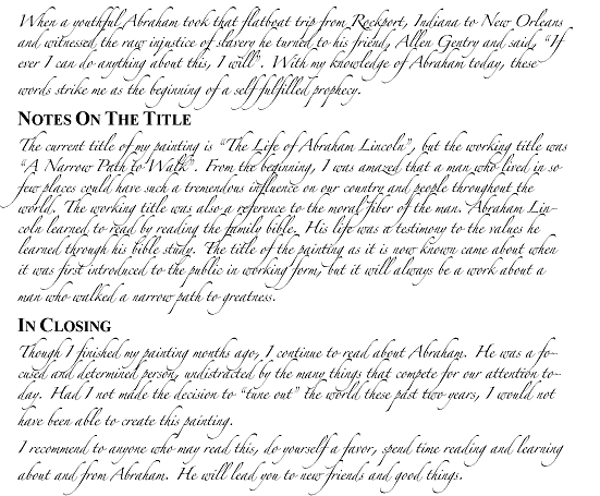Narrative of the Life of Lincoln, written by the artist, Thomas Kennedy